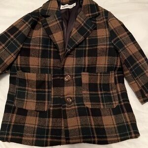 SHEIN Toddler Plaid‎ Jacket
